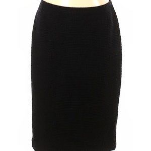 Lafayette 148 New York Wool Skirt Black Sz 10 #390